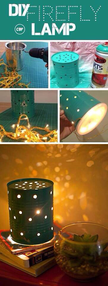 lampa z puszki diy